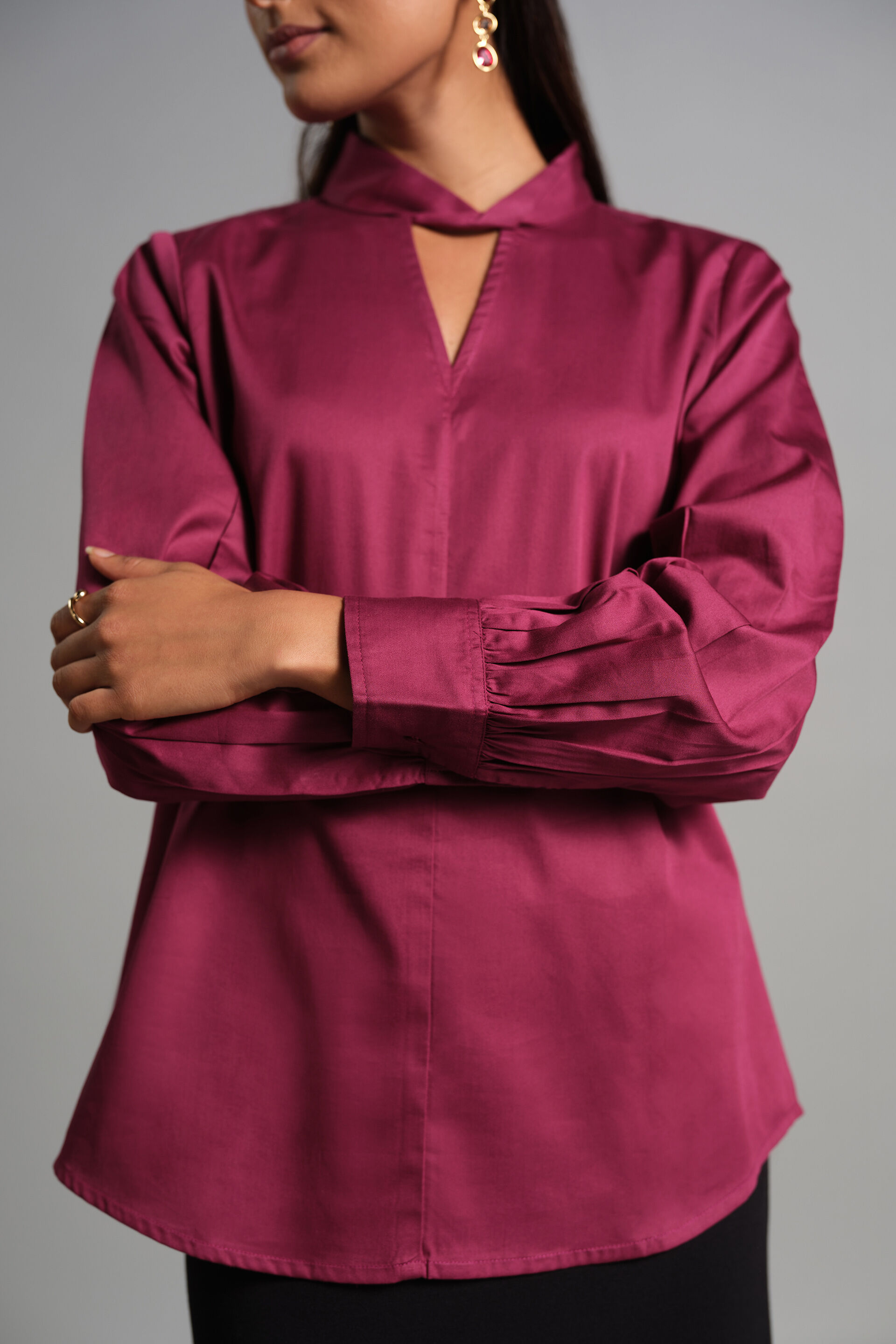 Aleida Magenta Top, Magenta, image 6